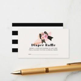 Tarjeta De Recepción El estilo Derby Gran Gorra Rosa Rosa Diaper Raffle