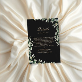 Tarjeta De Recepción El eucalipto moderno deja una boda elegante