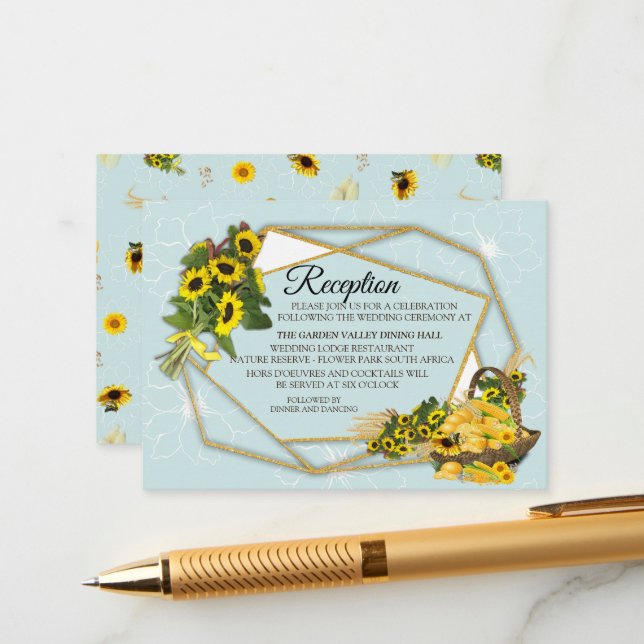 Tarjeta De Recepción El Fiesta del jardín (Anverso/Reverso In Situ)