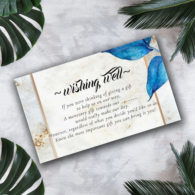 Tarjeta De Recepción El follaje azul es un deseo moderno para el Boda (Subido por el creador)