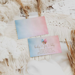 Tarjeta De Recepción El género de los helados revela libros para el beb