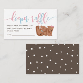 Tarjeta De Recepción El género del oso revela el papel del pañal Raffle