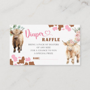 Tarjeta De Recepción El género Heifer o Bull Cow Revelan Diaper Raffle
