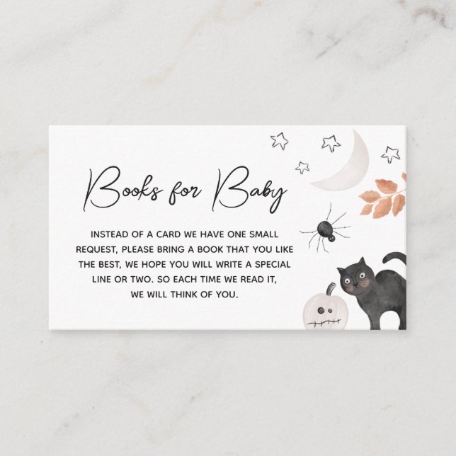 Tarjeta De Recepción El género neutro, pequeños libros para el bebé (Anverso)