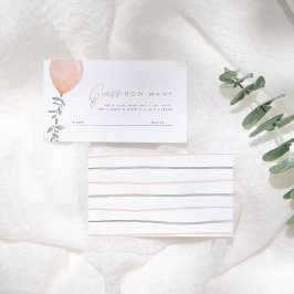 Tarjeta De Recepción El globo de Eucalyptus Greenery adivina cuántos