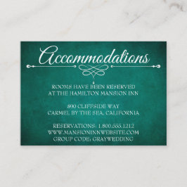 Tarjeta De Recepción El Hotel Accommodation Cards es un moderno verde o