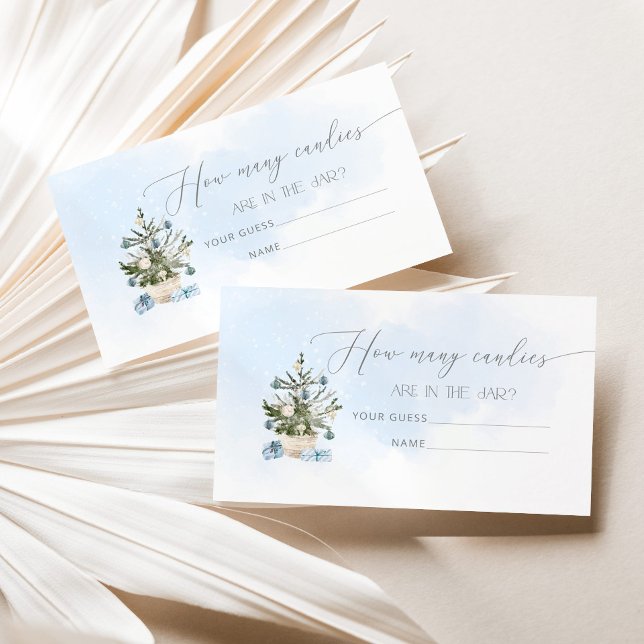 Tarjeta De Recepción El invierno azul adivina cuántas cartas de caramel (Subido por el creador)