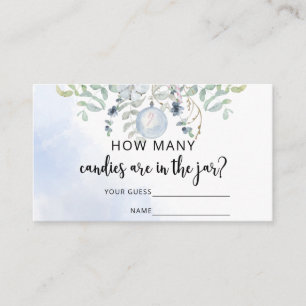 Tarjeta De Recepción El invierno azul adivina cuántos caramelos