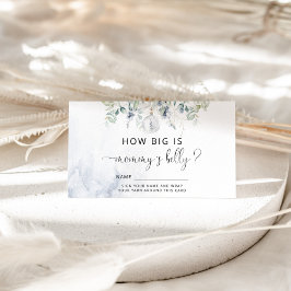 Tarjeta De Recepción El invierno azul, qué grande es la barriga de mamá