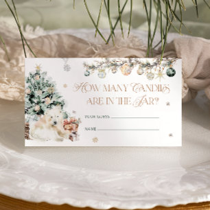 Tarjeta De Recepción El invierno cute el polar lleva cuántos candados