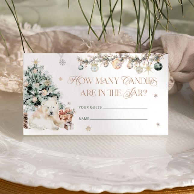 Tarjeta De Recepción El invierno cute el polar lleva cuántos candados (Subido por el creador)