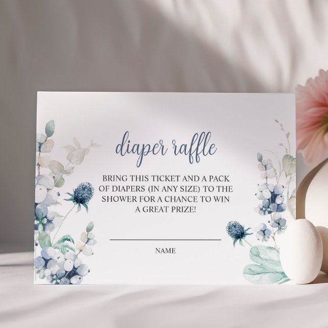 Tarjeta De Recepción El invierno deja a Baby Shower Diaper Raffle (Subido por el creador)