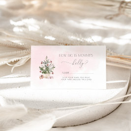 Tarjeta De Recepción El invierno rosado cuán grande es el coche de la b