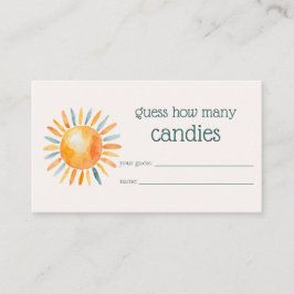 Tarjeta De Recepción El juego de adivinanzas llega al Baby Shower del h