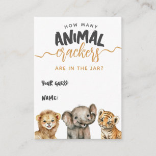 Tarjeta De Recepción El juego de crackers de animales modernos para la 