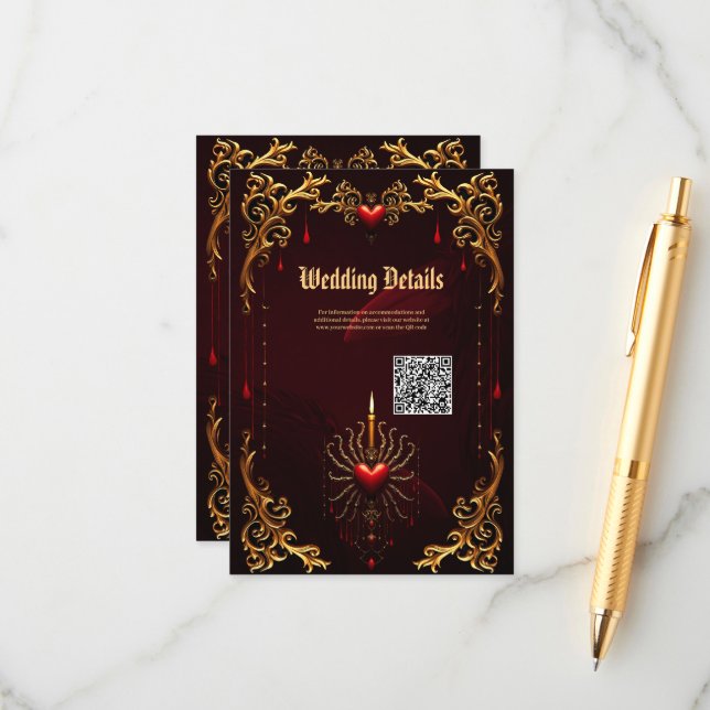 Tarjeta De Recepción El maravilloso arte de la elegancia gótica. (Anverso/Reverso In Situ)