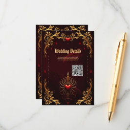 Tarjeta De Recepción El maravilloso arte de la elegancia gótica.