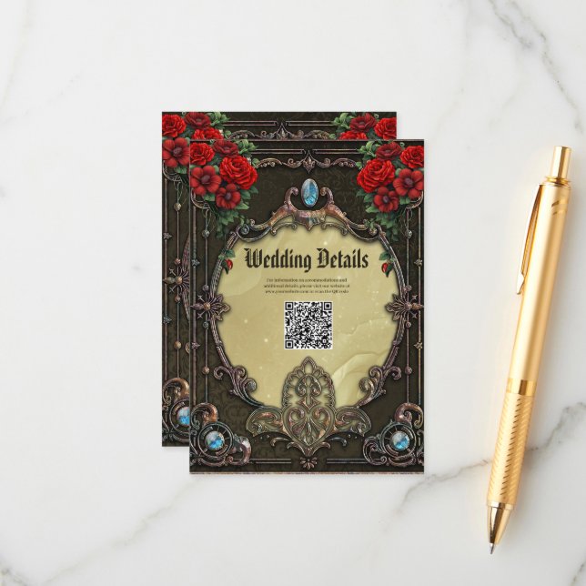 Tarjeta De Recepción El marco ostenta un diseño opulento (Anverso/Reverso In Situ)