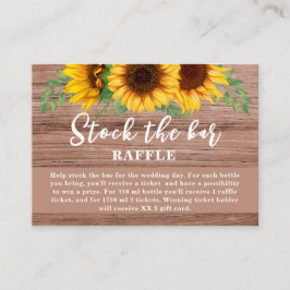 Tarjeta De Recepción El mercado ruso del girasol en el bar Bridal Showe