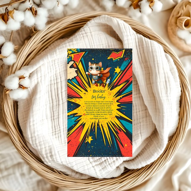 Tarjeta De Recepción El niño superhéroe de historietas enseña libros pa (Subido por el creador)