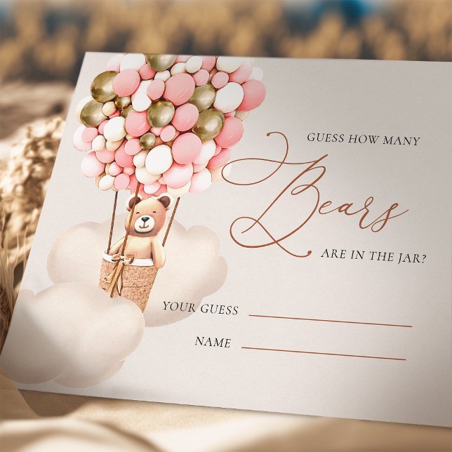 Tarjeta De Recepción El oro rosado adivina cuántas entradas de globos d (Subido por el creador)