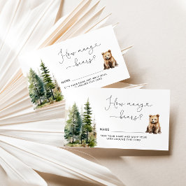 Tarjeta De Recepción El oso bebé ducha adivina cuántos osos