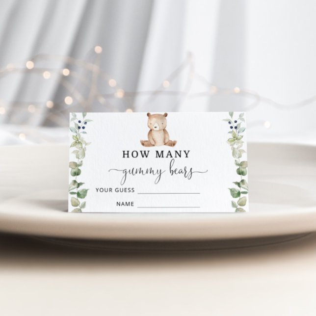 Tarjeta De Recepción El oso bebé ducha adivina cuántos osos gommy (Subido por el creador)