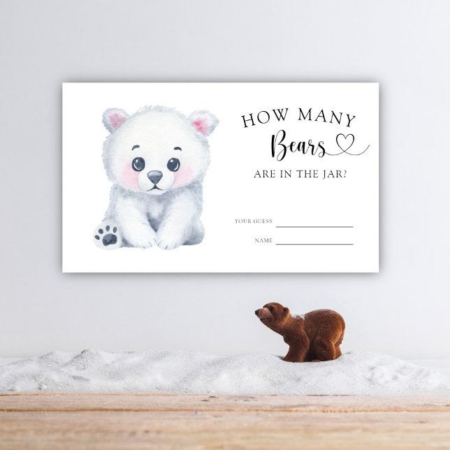 Tarjeta De Recepción El oso polar de invierno adivina cuántos osos (Subido por el creador)