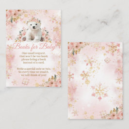 Tarjeta De Recepción El oso rosa de invierno es un libro de Baby Shower