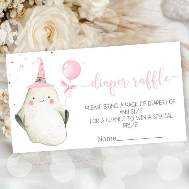 Tarjeta De Recepción El Pequeño Boo casi se debe a la ducha de bebé (Little Boo is almost due Baby shower Enclosure Card)