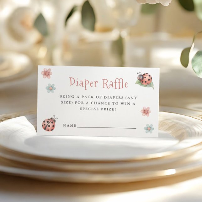 Tarjeta De Recepción El pequeño Chica de Ladybug Baby Shower Diaper Raf (Subido por el creador)
