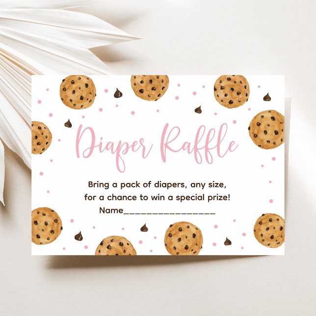 Tarjeta De Recepción El pequeño Chica rosado Baby Shower Diaper Raffle (Subido por el creador)