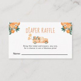Tarjeta De Recepción El pequeño Naranja de Cutie Baby Shower Diaper Raf