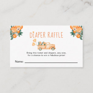 Tarjeta De Recepción El pequeño Naranja de Cutie Baby Shower Diaper Raf