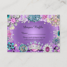 Tarjeta De Recepción El príncipe de la princesa Diaper Raffle Tickets, 