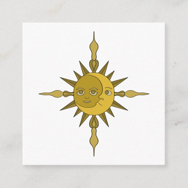 Tarjeta De Recepción El sol y la luna (Anverso)