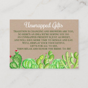 Tarjeta De Recepción El Succulent del cactus desempaquetó el parte