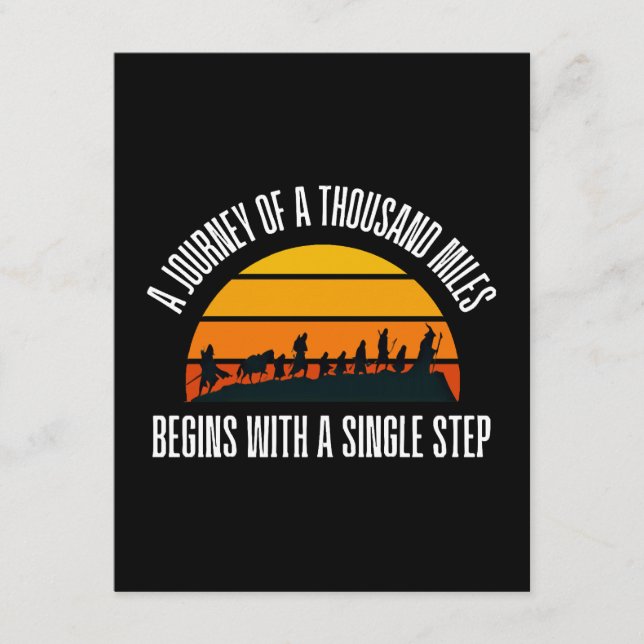 Tarjeta De Recepción El viaje de mil millas comienza con un canto (Anverso)