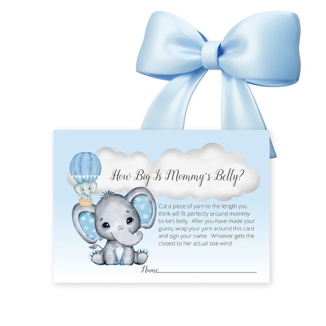 Tarjeta De Recepción Elefante Balón de aire caliente madre Belly de beb (Subido por el creador)