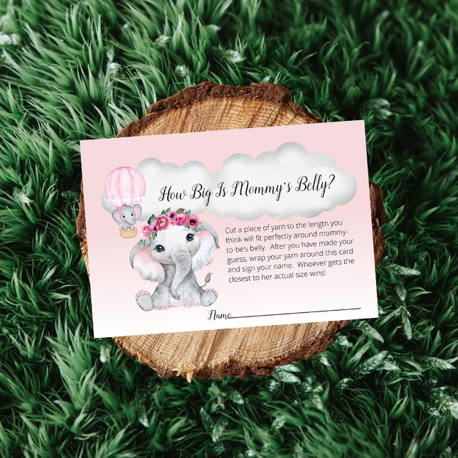 Tarjeta De Recepción Elefante Balón de aire caliente tamaño bebé Belly  (Subido por el creador)