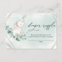 Elefante bebé Eucalyptus verde Diper de oro Raffle