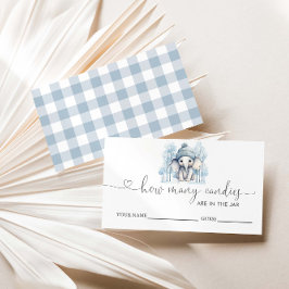Tarjeta De Recepción Elefante de Invierno Baby Shower adivina cuántos c
