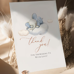 Tarjeta De Recepción Elefante Durmiente Gracias