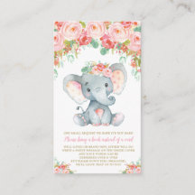Elefante floral Baby Shower trae un libro