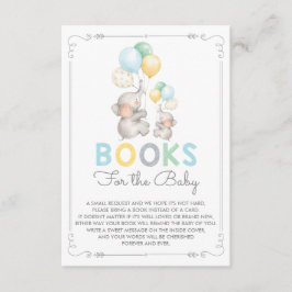 Tarjeta De Recepción Elefante Pastel trae una carta de libros de selva