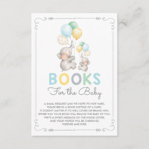 Tarjeta De Recepción Elefante Pastel trae una carta de libros de selva