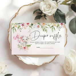 Tarjeta De Recepción Elefante, pequeño boleto de rifa de maní