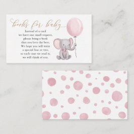 Tarjeta De Recepción Elefante rosa con globos para bebé