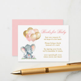 Tarjeta De Recepción Elefantes de color de agua Globos ducha libros par
