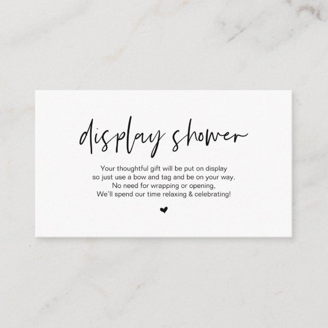 Tarjeta De Recepción Elegancia casual, ducha de pantalla, negro, Boda (Anverso)